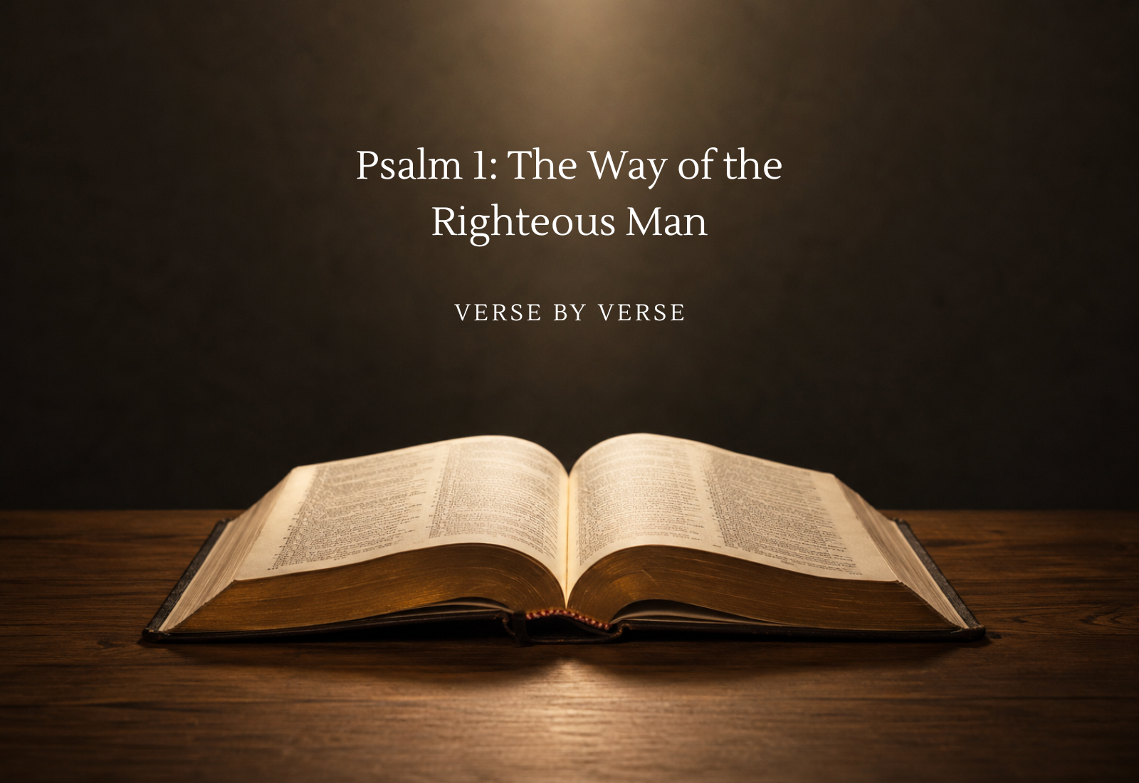 Psalm 1: The Way of the Righteous Man
