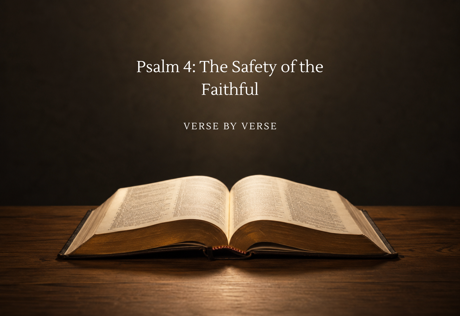 Open Bible - Psalm 4: The Safety of the Faithful, verse-by-verse Bible study